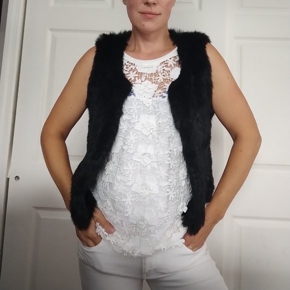 525 America Luxe Rabbit Fur Vest XS - Picture 3 of 6